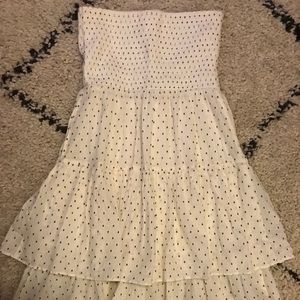 White polka dot dress
